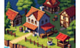 do isometric pixel art building pixel art environment tileset isometric game art