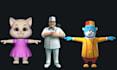 design stylized cute 3d mascot character, 3d character modeling for 3d printing
