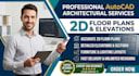 create architectural floor plans, site plans, and permit drawings in autocad