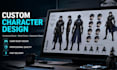 create character turnaround sheet and model sheet design