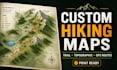 design custom hiking maps trail maps and topographic maps