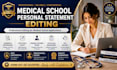 edit your personal statement for medical school and application editing