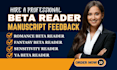 romance beta reader, fantasy beta reader, sensitivity reader and ya beta reader