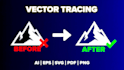 do vector tracing and convert image to vector ai eps svg file