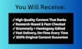 write google rank SEO blog posts and website content