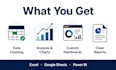 do statistical data analysis in python, excel rstudio, stata