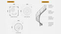 do 2d and 3d staircase design, stairs handrails, 3d basement rendering