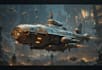 draw custom spaceship sci fi steampunk nft