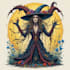 create fantasy horror character illustration and design