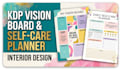 design KDP vision board journal and self care planner interior