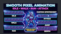 design pixel art sprite, spritesheet animation and game assets in aseprite