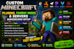 develop custom minecraft plugins, fabric mods, bungeecord setups and servers