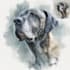 do watercolor pet portrait