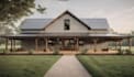 design barndominium and pole barn house plan and floor plan rendering