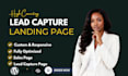 lead capture wix landing page design, landing page design