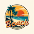 design beach landscape and lawncare logo