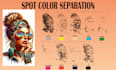 do halftone color separation for screen printing