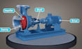 create 3d centrifugal pump animation, industrial pump mechanical explainer video