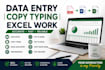 entry copy typing excel work