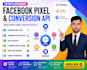 setup facebook pixel, meta conversion API, ga4 and server side tracking