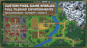 do 8bit 16bit pixel background landscape scenery aesthetic environment assets