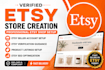 do etsy store creation, etsy shop setup and etsy verification
