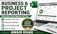 clean and format the excel spreadsheet for business and project reporting
