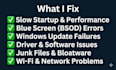 fix your windows PC problems, speed up and optimize your computer