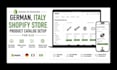 design or redesign german, italy, shopify store product catalog setup for b2b