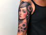 create attractive realism and sleeve tattoo