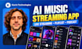 do ai music streaming app like spotify with live streaming, playlist and podcast