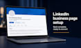 create a complete linkedin company page and business page setup