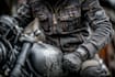 design motorcycle suits, denim and leather jackets, gloves