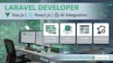 develop laravel web application with vue react and ai integration