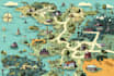 illustrate a creative vector map