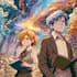 illustrate a novel book cover with anime style