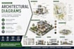 do architectural diagram, concept drawing, axonometric and site analysis