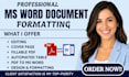 format microsoft word document ms word expert pdf to word
