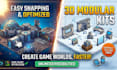 create optimized 3d modular kits and props for game engines