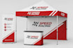 design a professional canopy tent, roller banner, feather flag or table