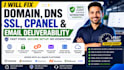 fix dns, connect custom domain, email deliverability and fix domain ssl cpanel