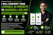 convert lovable ai base44 web app to android ios app with push notifications
