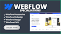 design a responsive webflow landing page, webflow redesign, webflow cms setup