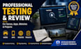 test review android app testing game website testing ios app review qa testing