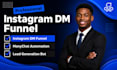 create instagram dm funnel, manychat automation, integration