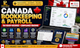 handle canada bookkeeping, tax preparation, payroll setup, compliance tracking