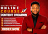 create online course content and curriculum