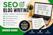 write SEO optimized blog posts and articles