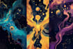 illustrate custom abstract psychedelic art and, graffiti art