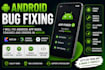 fix android app bugs, crashes and errors in kotlin